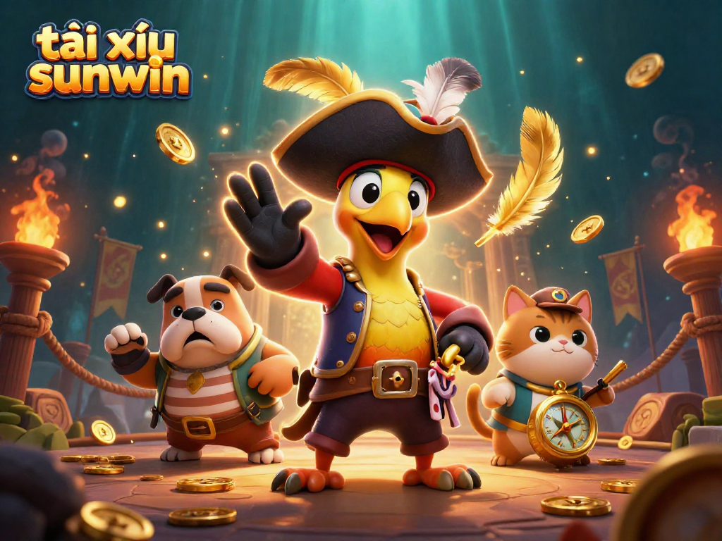 Engage with tài xỉu sunwin in this dynamic 3D casino scene featuring a pirate theme and rich details.