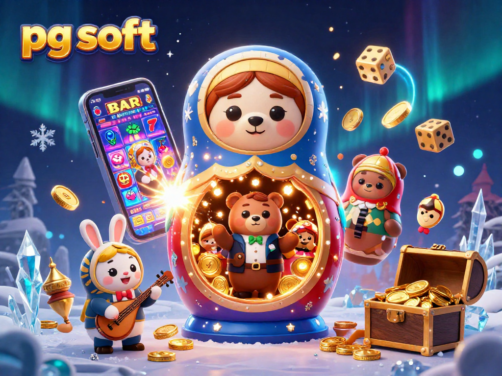 Experience thrilling gameplay with pg soft in this vibrant casino-themed illustration.