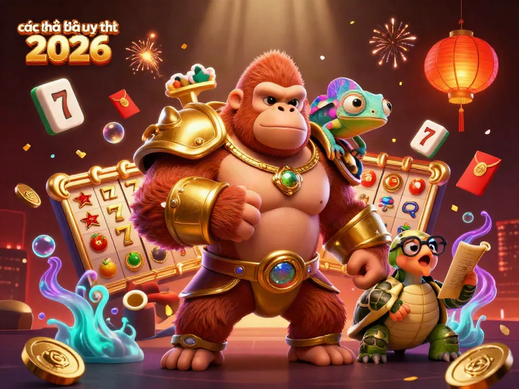 Engaging scene depicting the characters in the gambling realm, exemplifying các nhà cái uy tín 2026 with dynamic slot elements.
