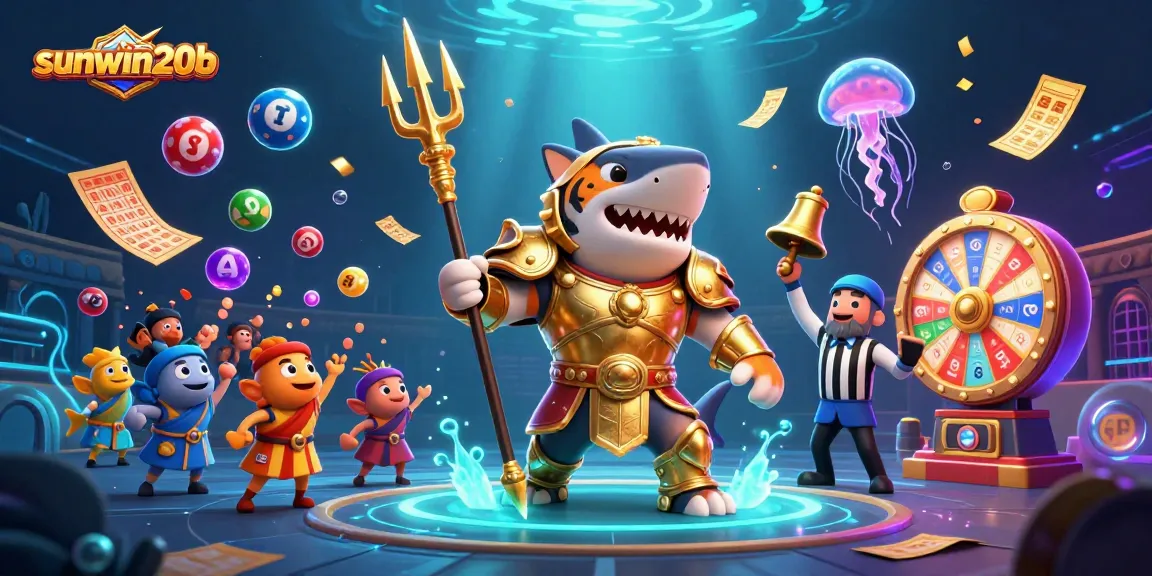 Spin your luck at sunwin20b with vibrant lottery excitement in a dynamic underwater scene!